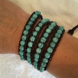 Fun Turquoise Beaded Wrap Bracelet